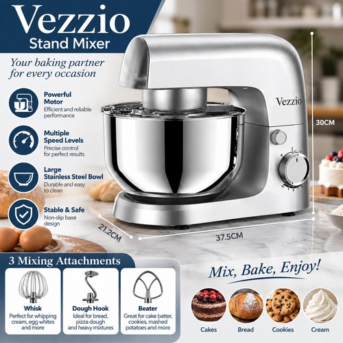 Vezzio stand mixer 1500w - 4.5l,