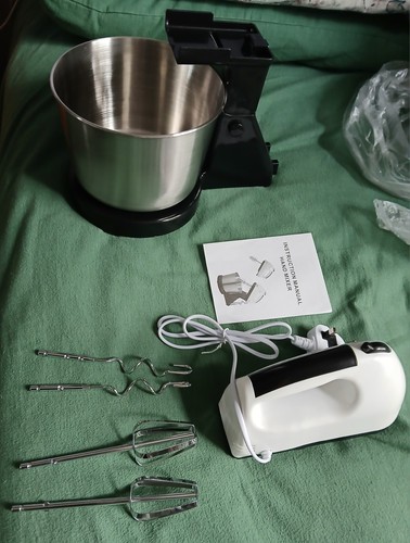 White electric stand mixer - white,
