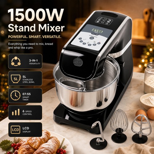 Momokova 1500w stand mixer - stand, 5l